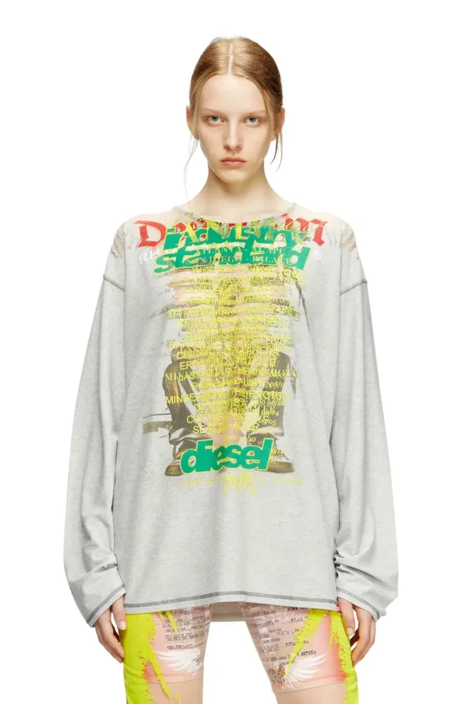 t-jerry-b Long-sleeve T-shirt with lyrics print t-jerry-b Long-sleeve T-shirt with lyrics print