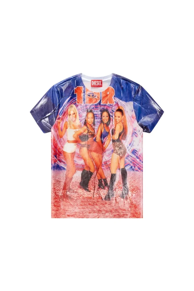 t-jodie T-shirt with creased Diesel film print t-jodie T-shirt with creased Diesel film print