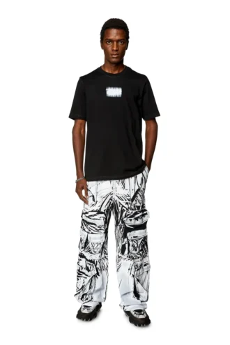 t-just-n4 Logo-flocked T-shirt in organic cotton