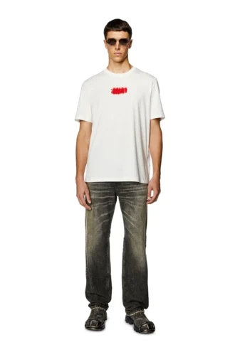 t-just-n4 Logo-flocked T-shirt in organic cotton
