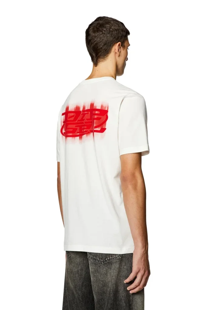 t-just-n4 Logo-flocked T-shirt in organic cotton