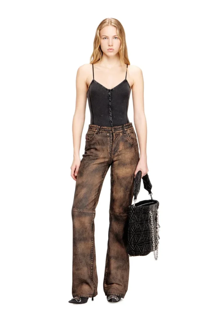 t-ley Thong bodysuit in marbled ribbed jersey t-ley Thong bodysuit in marbled ribbed jersey