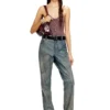 t-ley Thong bodysuit in marbled ribbed jersey t-ley Thong bodysuit in marbled ribbed jersey