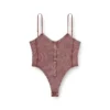 t-ley Thong bodysuit in marbled ribbed jersey t-ley Thong bodysuit in marbled ribbed jersey