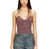 t-ley Thong bodysuit in marbled ribbed jersey t-ley Thong bodysuit in marbled ribbed jersey