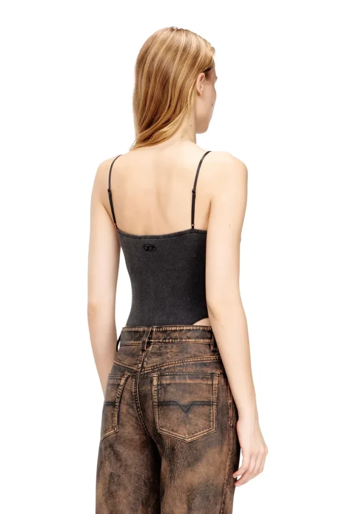 t-ley Thong bodysuit in marbled ribbed jersey t-ley Thong bodysuit in marbled ribbed jersey
