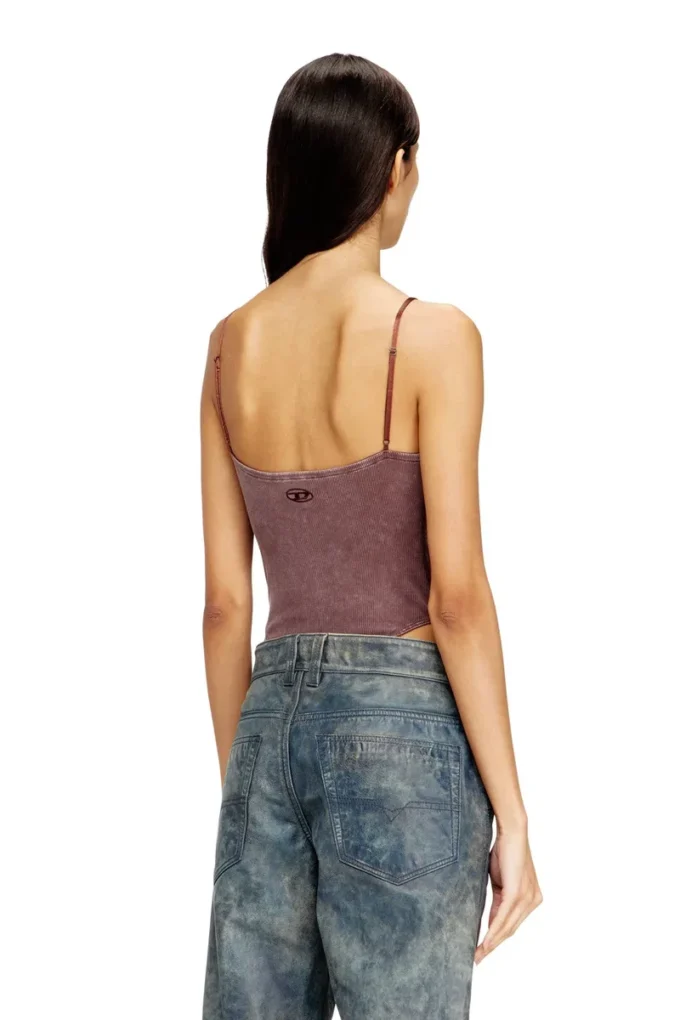 t-ley Thong bodysuit in marbled ribbed jersey t-ley Thong bodysuit in marbled ribbed jersey