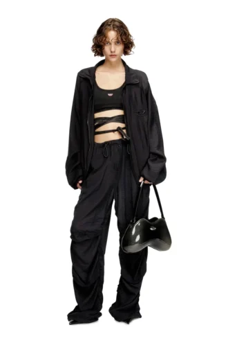 t-leya-tail-r1 Denim-look vest top with wrap ties