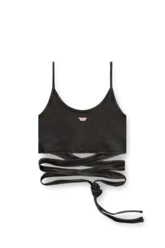 t-leya-tail-r1 Denim-look vest top with wrap ties