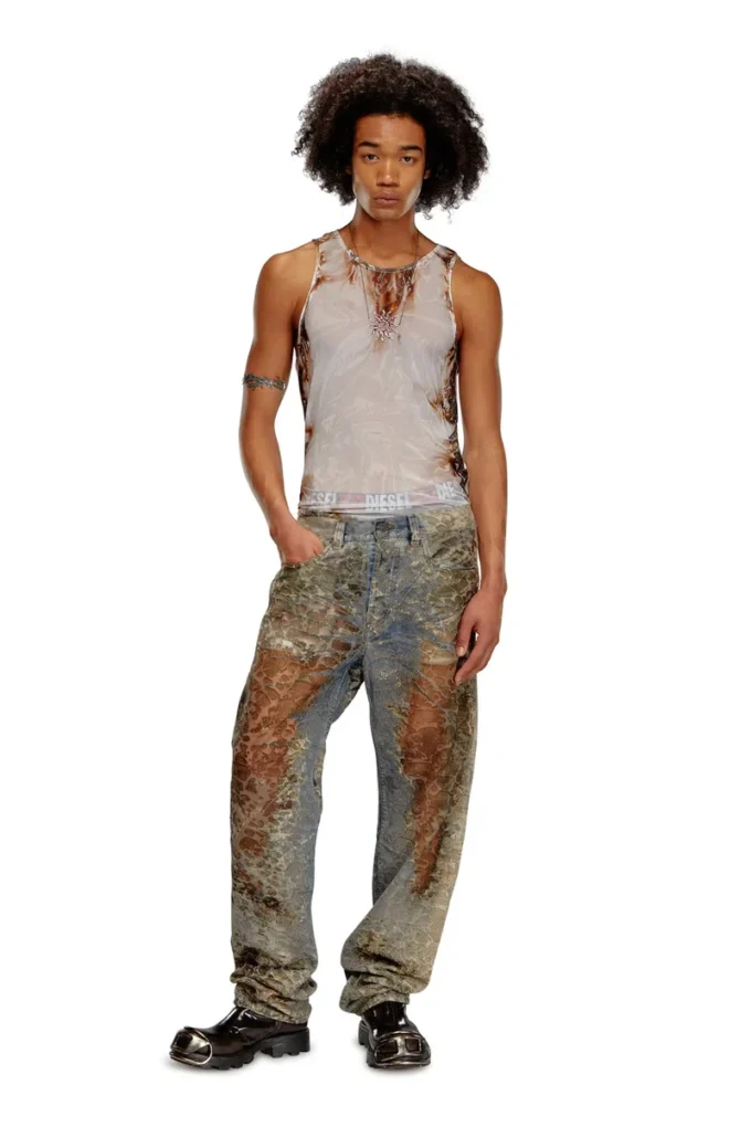 t-lifty-burn-art Tulle tank with burning plastic print t-lifty-burn-art Tulle tank with burning plastic print