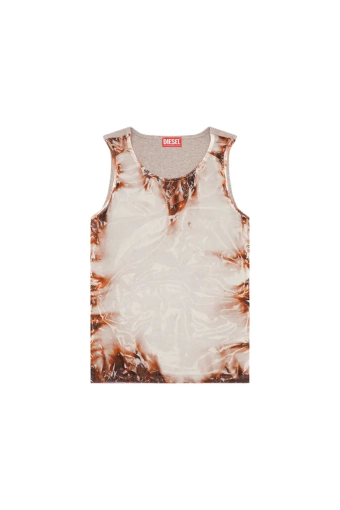 t-lifty-burn-art Tulle tank with burning plastic print t-lifty-burn-art Tulle tank with burning plastic print