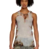 t-lifty-burn-art Tulle tank with burning plastic print t-lifty-burn-art Tulle tank with burning plastic print