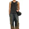 t-mely-sl Tank top in denim-look jersey t-mely-sl Tank top in denim-look jersey