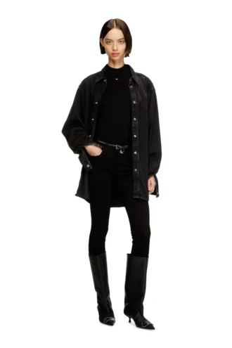 t-mokky-ls-microdiv Mock-neck top with micro logo