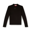 t-mokky-ls-microdiv Mock-neck top with micro logo