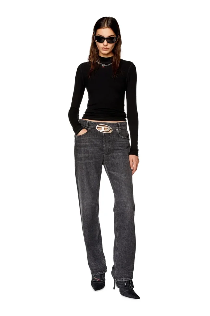 t-mokky-ls-microdiv Ribbed top with mock neck t-mokky-ls-microdiv Ribbed top with mock neck