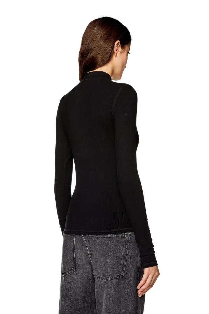 t-mokky-ls-microdiv Ribbed top with mock neck t-mokky-ls-microdiv Ribbed top with mock neck
