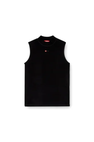 t-mokky-sl-microdiv Ribbed tank top with mock neck