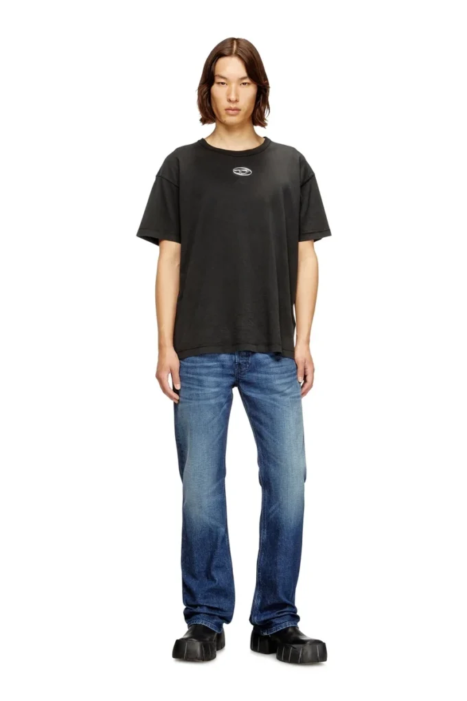 t-norm-iod Light cotton T-shirt with metallic Oval D logo t-norm-iod Light cotton T-shirt with metallic Oval D logo
