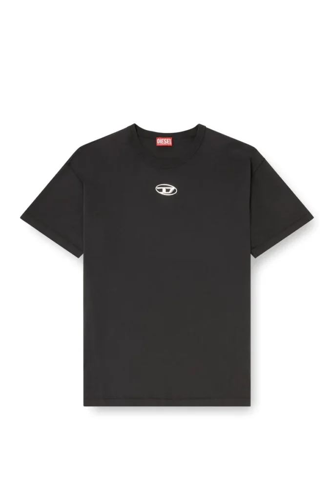 t-norm-iod Light cotton T-shirt with metallic Oval D logo t-norm-iod Light cotton T-shirt with metallic Oval D logo