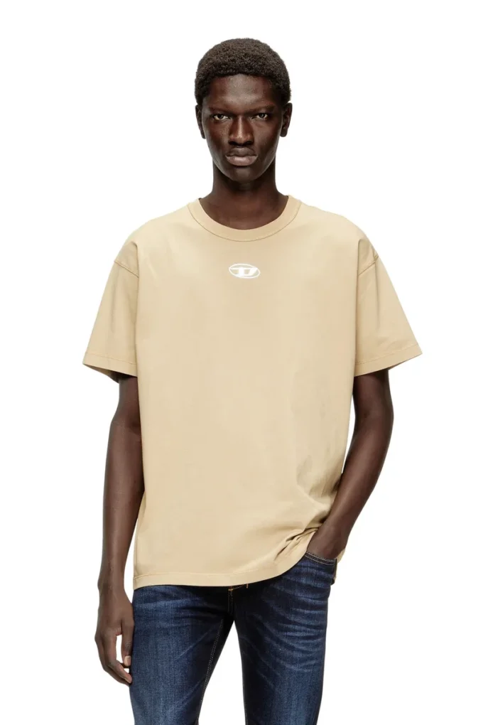 t-norm-iod Light cotton T-shirt with metallic Oval D logo t-norm-iod Light cotton T-shirt with metallic Oval D logo