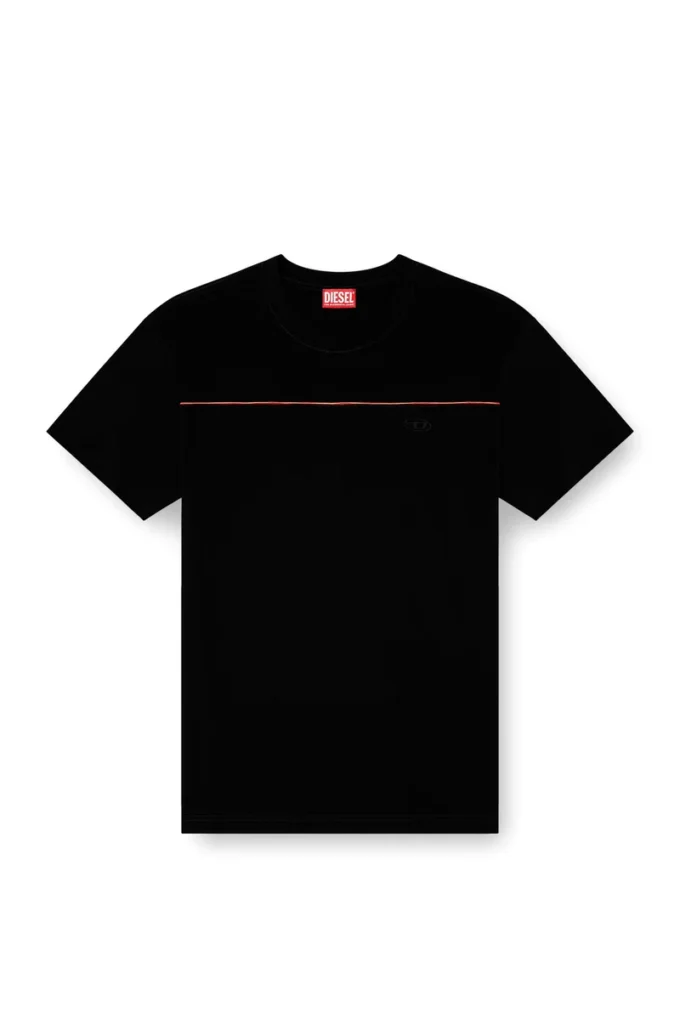 t-norm-piping T-shirt with contrast piping