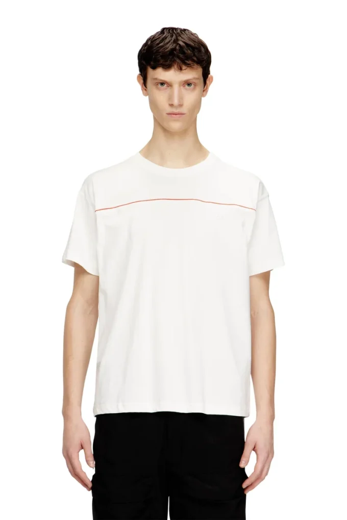 t-norm-piping T-shirt with contrast piping