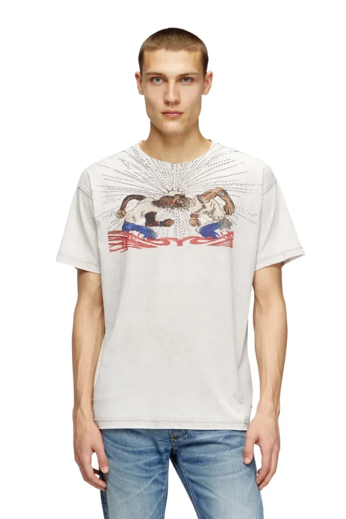 t-norm-t15 T-shirt with rhinestone graphic
