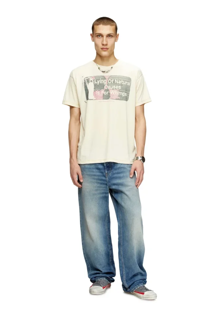 t-norm-t2 Slogan T-shirt with burnout wash t-norm-t2 Slogan T-shirt with burnout wash