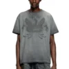t-norm-t9 T-shirt with phoenix devoré t-norm-t9 T-shirt with phoenix devoré