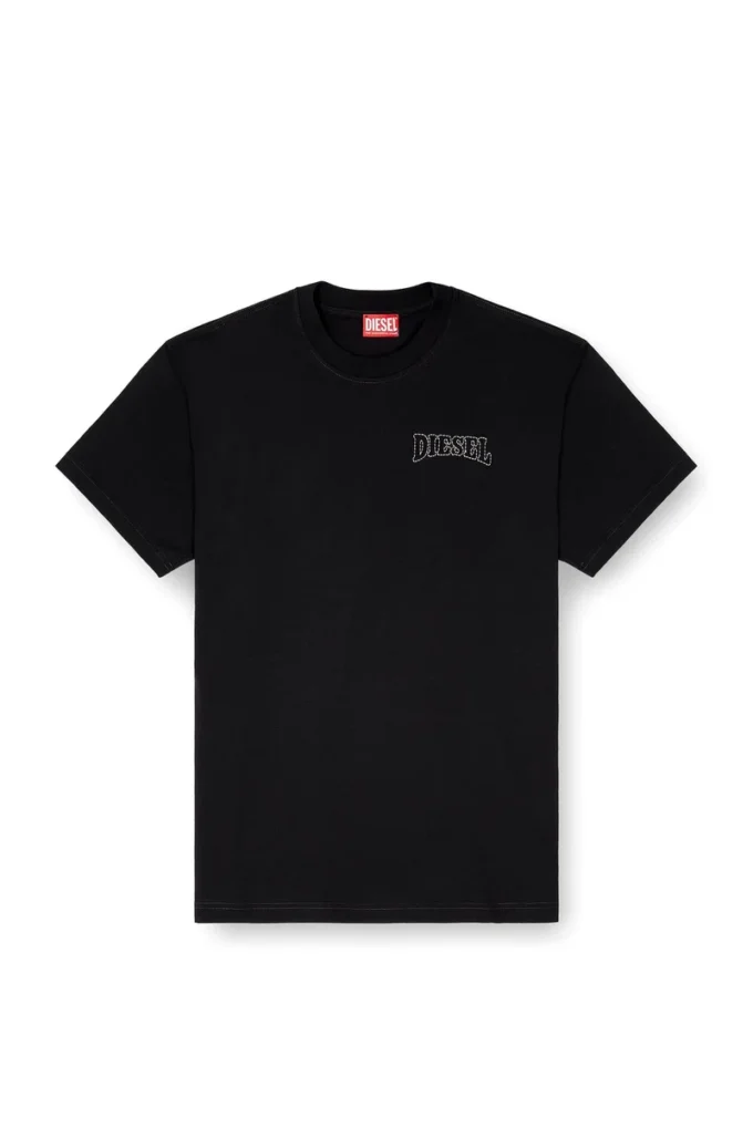 t-norm-v16 Regular cotton T-shirt with Diesel embroidery t-norm-v16 Regular cotton T-shirt with Diesel embroidery