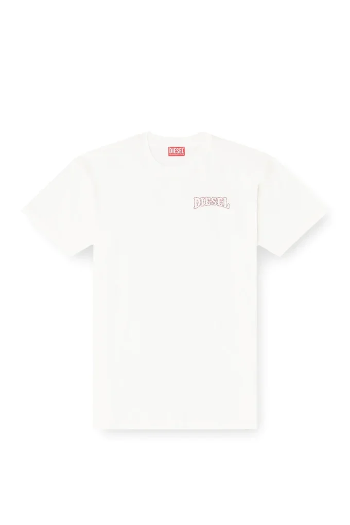 t-norm-v16 Regular cotton T-shirt with Diesel embroidery t-norm-v16 Regular cotton T-shirt with Diesel embroidery