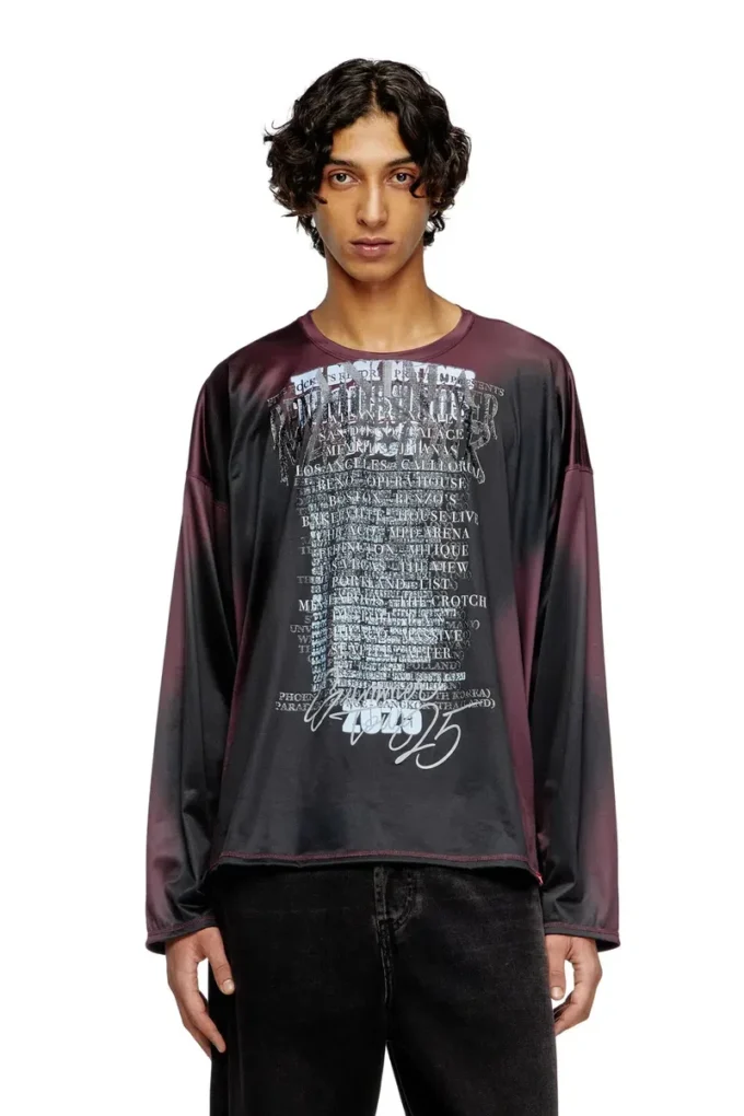 t-olavi-aa Long-sleeve tech-jersey T-shirt with lyrics print t-olavi-aa Long-sleeve tech-jersey T-shirt with lyrics print