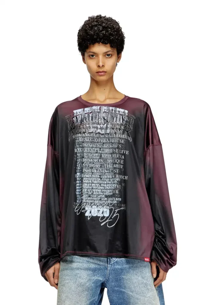 t-olavi-aa Long-sleeve tech-jersey T-shirt with lyrics print t-olavi-aa Long-sleeve tech-jersey T-shirt with lyrics print