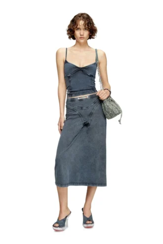 t-ony Strappy top in denim-look jersey