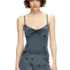 t-ony Strappy top in denim-look jersey t-ony Strappy top in denim-look jersey
