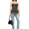 t-orset Bouclé corset top with ultra-low cut t-orset Bouclé corset top with ultra-low cut