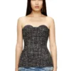 t-orset Bouclé corset top with ultra-low cut t-orset Bouclé corset top with ultra-low cut