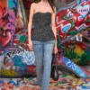 t-orset Bouclé corset top with ultra-low cut t-orset Bouclé corset top with ultra-low cut