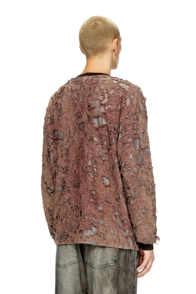 t-overt Long-sleeve T-shirt in destroyed jersey t-overt Long-sleeve T-shirt in destroyed jersey