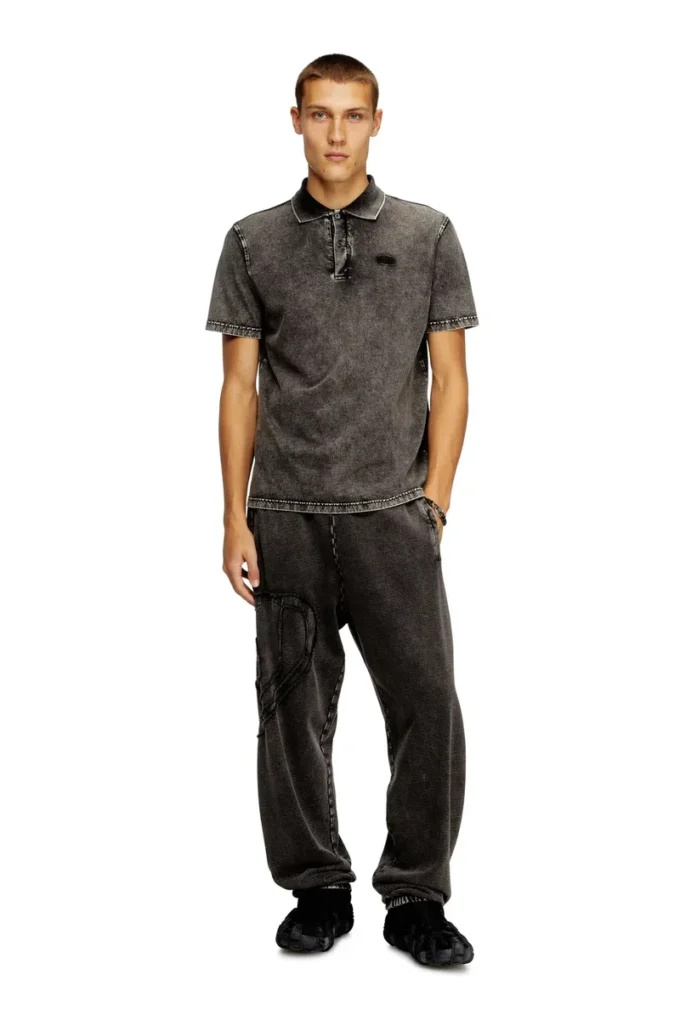 t-rejust-nc-den Polo shirt in denim-effect jersey t-rejust-nc-den Polo shirt in denim-effect jersey