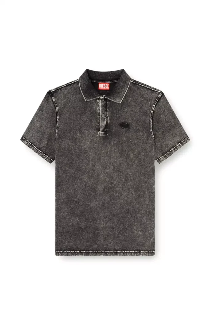 t-rejust-nc-den Polo shirt in denim-effect jersey t-rejust-nc-den Polo shirt in denim-effect jersey