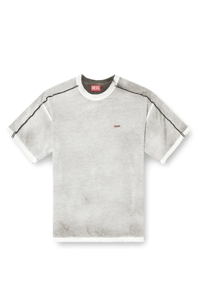 t-riven Relaxed cotton T-shirt with colour spray t-riven Relaxed cotton T-shirt with colour spray