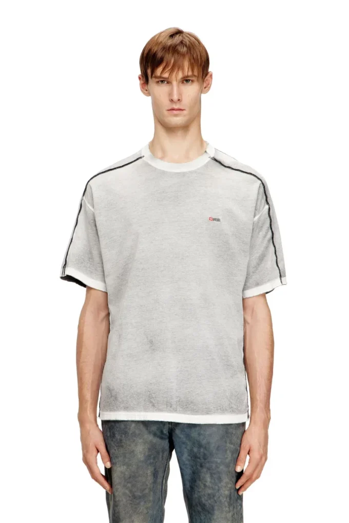 t-riven Relaxed cotton T-shirt with colour spray t-riven Relaxed cotton T-shirt with colour spray