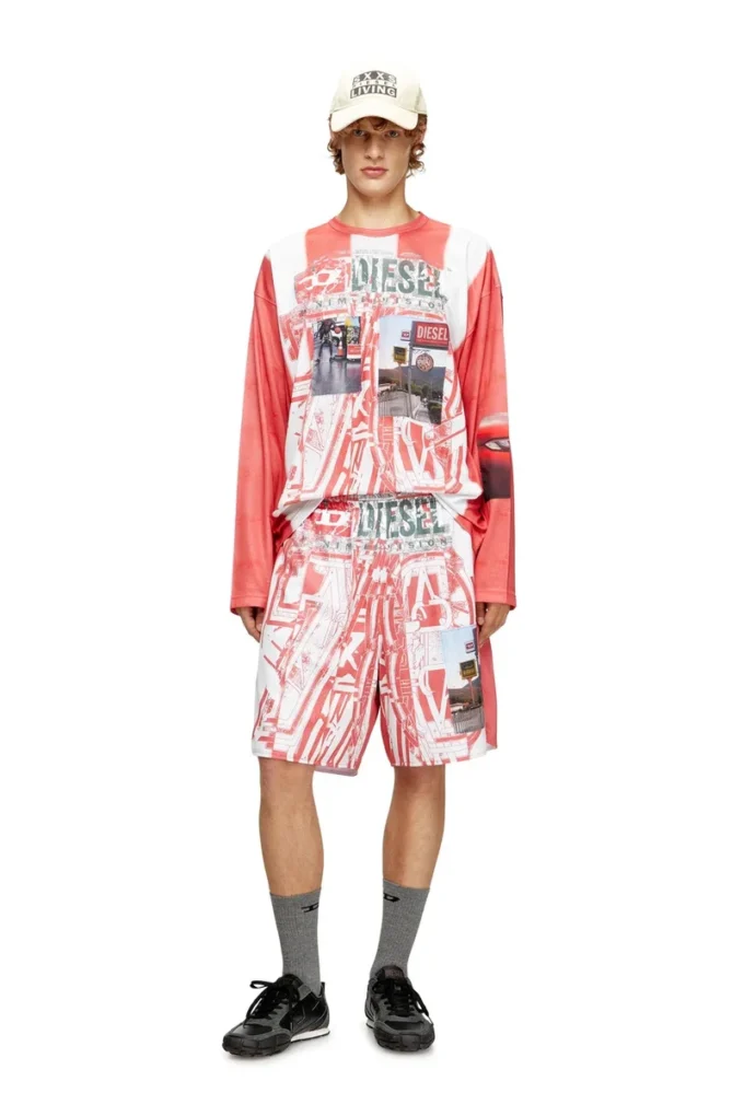 t-ruby Striped long-sleeve T-shirt with photo patches t-ruby Striped long-sleeve T-shirt with photo patches
