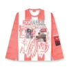 t-ruby Striped long-sleeve T-shirt with photo patches t-ruby Striped long-sleeve T-shirt with photo patches