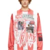t-ruby Striped long-sleeve T-shirt with photo patches t-ruby Striped long-sleeve T-shirt with photo patches
