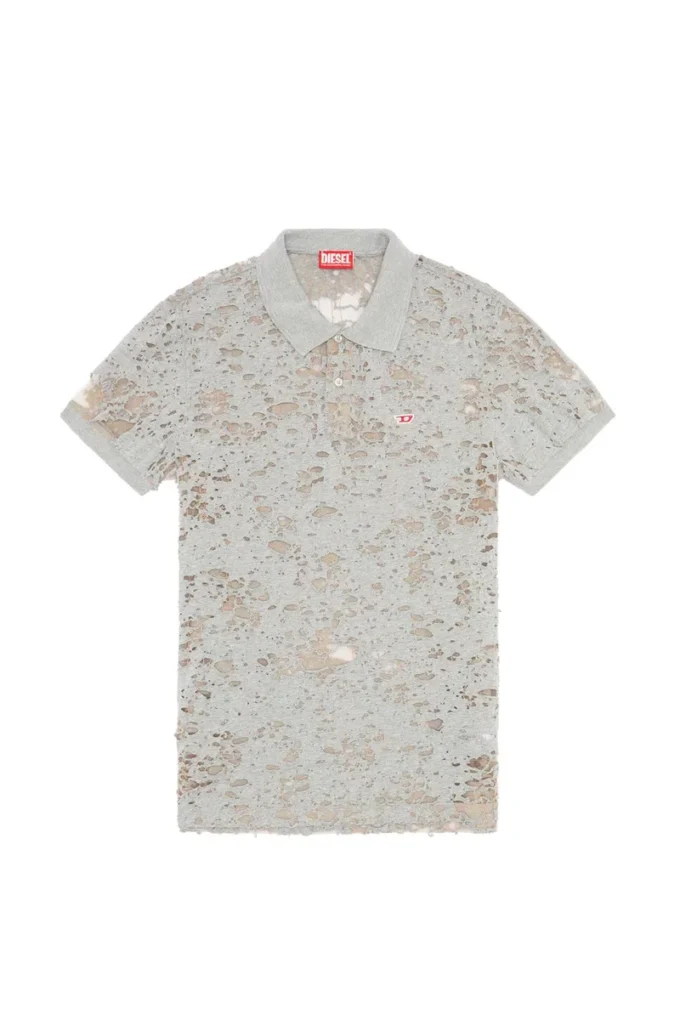 t-smith-devor Tulle polo shirt with destroyed jersey t-smith-devor Tulle polo shirt with destroyed jersey