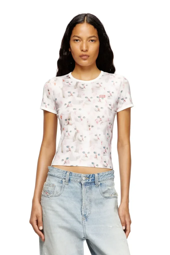 t-unclau Jersey top with all-over print t-unclau Jersey top with all-over print