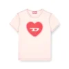 t-uncuties-long-s5 Slim T-shirt with heart print and studs t-uncuties-long-s5 Slim T-shirt with heart print and studs
